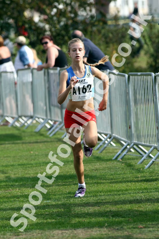 Jessica Parsons (Vale Royal), under-15 girls, Northern Cross Country Relay, Graves Park, Sheffield